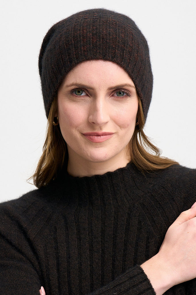 Womens Slouchy Beanie Chocolate Chestnut-0606