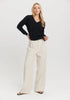 Womens Relax V Sweater Noir-100077