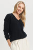 Womens Relax V Sweater Noir-100077