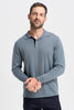 Mens Harry Long Sleeve Polo-Pigeon/Black-100237
