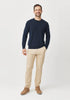 Mens Aden Crew Dark Navy/Ecru 100328vn