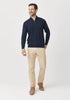 Mens Bay Half Zip-DarkNavy/Ecru-100345vn