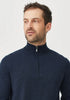 Mens Bay Half Zip-DarkNavy/Ecru-100345vn