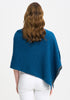 Womens Two Tone Poncho Agean/Slate 1623