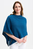 Womens Two Tone Poncho Agean/Slate 1623