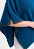 Womens Two Tone Poncho Agean/Slate 1623