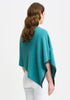 Womens Two Tone Poncho Glacier/Slate - 1623