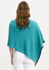 Womens Two Tone Poncho Glacier/Slate - 1623