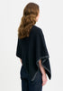Womens Two Tone Poncho Jet/Slate-1623