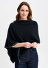Womens Two Tone Poncho Jet/Slate-1623
