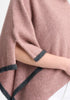 Womens Two Tone Poncho Rose Dust/Slate-1623