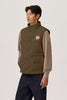 Mens Freestyle Crew Vest - Military Green-2054M