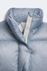 Womens Cypress Cropped Puffer White Label-Light Ozone Blue-2256WW