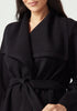 Womens Emery Wrap Coat Black 600173