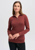 Womens Mountainsilk Half Zip-Brick-6742