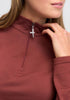 Womens Mountainsilk Half Zip-Brick-6742