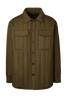Mens Carlyle Quilted Shirt Jacket Black Label Military Green 6845MB