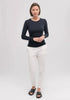 Womens Round Neck Top 8285 Dark Navy 8285