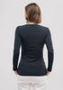 Womens Round Neck Top 8285 Dark Navy 8285