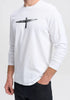 Mens Project U L/S Tee White/Black 900004