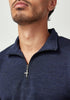 Mens Pua Zip Shirt Dark Navy-9379