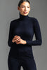 Womens Slim Fit Long Sleeve Polo Neck