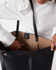 Carter Tote - Black + Taupe