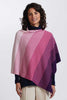 Womens Graduated Stripe Poncho