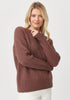 Womens Meadow Crew Sweater-Pecan-100323