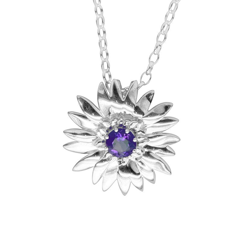 Memento Chatham Daisy Pendant -  Sterling Silver