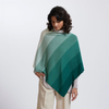 Womens Graduated Stripe Poncho