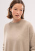 Womens Relax Crew Sweater Sand-100183