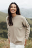 Womens Relax Crew Sweater Sand-100183