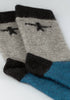 Unisex Colour Block Kite Socks Shadow Aegean Multi  0583