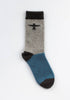Unisex Colour Block Kite Socks Shadow Aegean Multi  0583