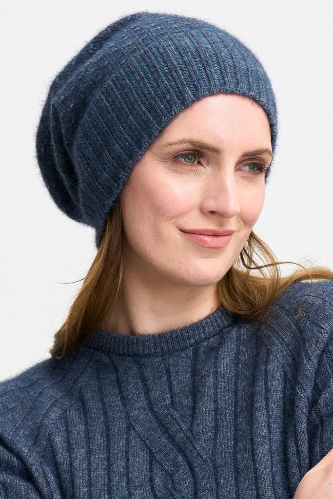 Womens Slouchy Beanie River Bluestone-0606