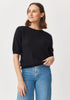 Womens June Knit Tee-Ebony-100313