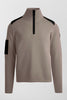 Mens Stormont ¼ Zip Sweater Black Label Limestone 7013MB
