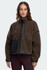 Womens Simcoe Zip Up Fleece Sweater Jacket Black Label Taupe Grey 1101WB