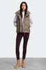 Womens Junction Puffer Vest  Tonal Disc Taupe Grey 2622WT