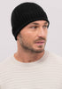 Unisex Rib Merino Beanie Black 0566
