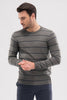 Mens Ned Striped Crew Bayleaf/DarkNavy 100085
