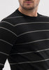 Mens Ned Striped Crew Black/Bayleaf 100085