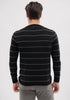 Mens Ned Striped Crew Black/Bayleaf 100085