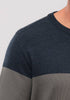 Mens Segment Sweater Dark Navy/Ecru Multi 100165