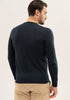 Mens Simple Merino Vee - Dark Navy-1768