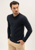 Mens Simple Merino Vee - Dark Navy-1768