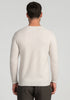 Mens Textured Rib Crew  Ecru 1848