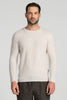 Mens Textured Rib Crew  Ecru 1848
