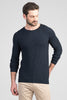 Mens Textured Rib Crew - Dark Navy